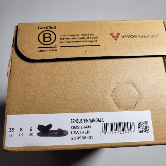Vivobarefoot Womens Sensus Yin Sandal in Obsidian - Picture 5 of 13
